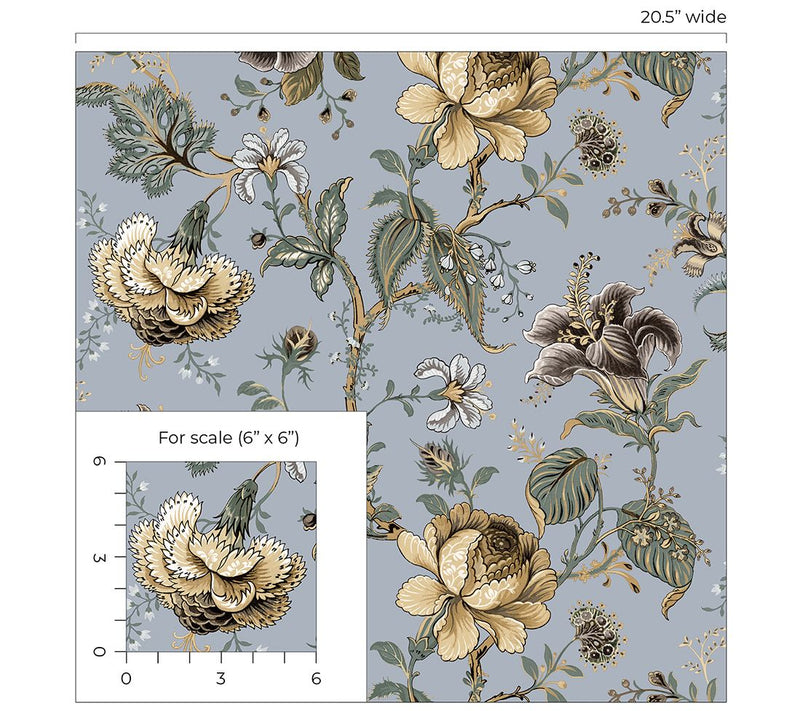 NextWall Sanibel Floral Trail Peel and Stick Wallpaper — View 10
