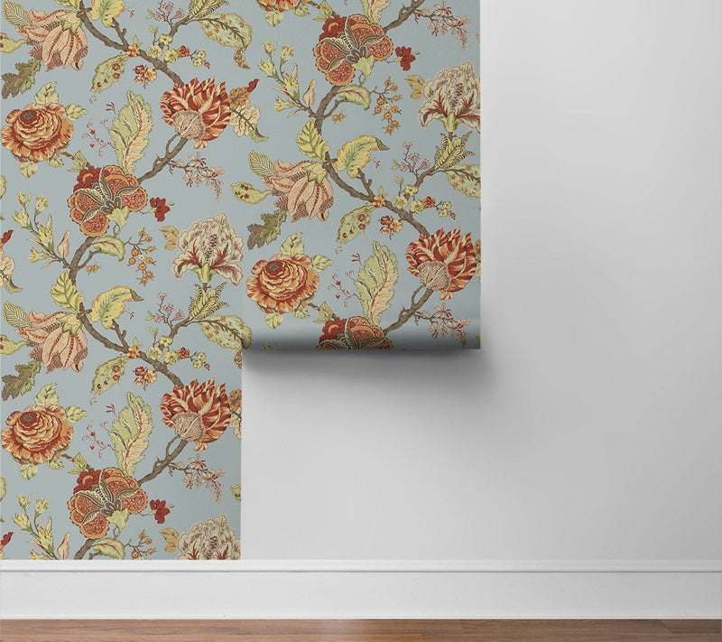 NextWall Kianna Jacobean Floral Peel and StickWallpaper — View 7