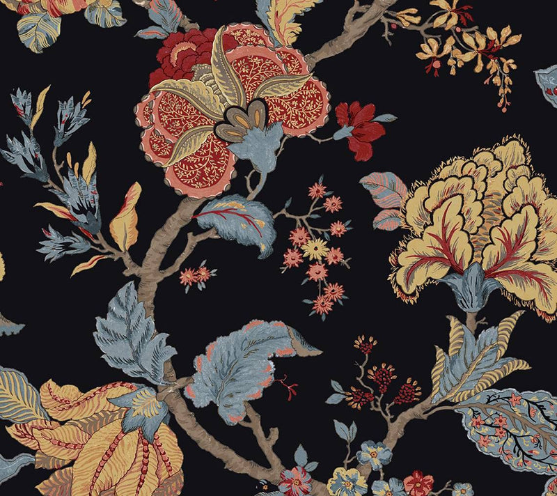 NextWall Kianna Jacobean Floral Peel and StickWallpaper — View 12