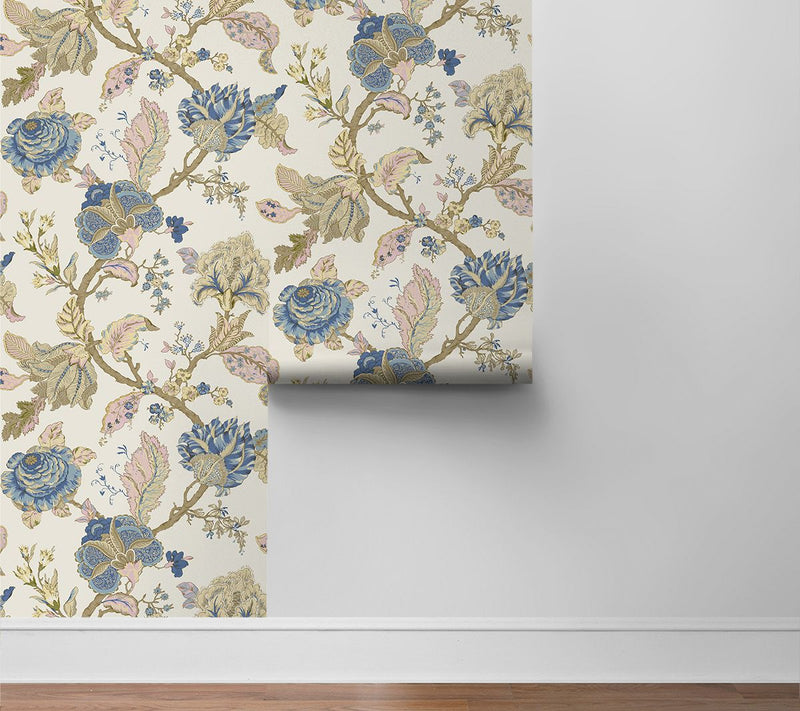 NextWall Kianna Jacobean Floral Peel and StickWallpaper — Main view