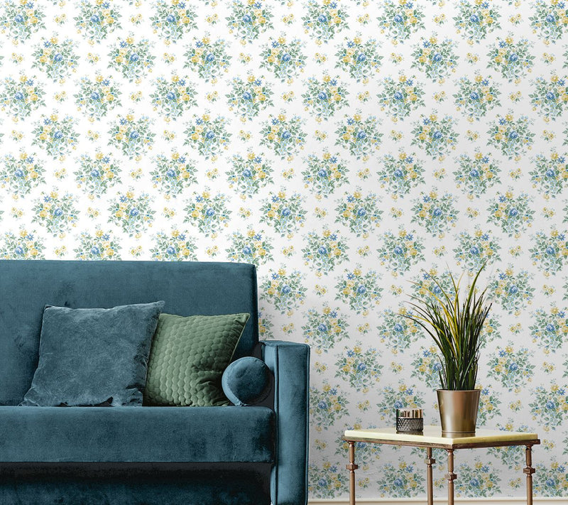 NextWall Floral Bunches Peel and Stick Wallpaper — View 14