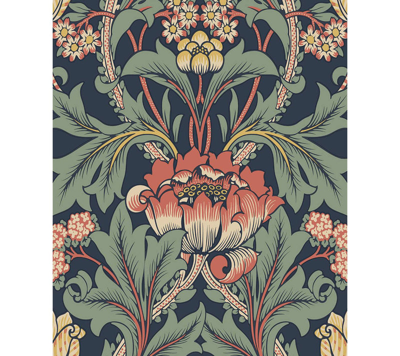 NextWall Primrose Floral Vintage Peel and StickWallpaper — View 3