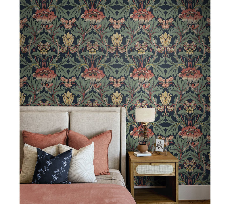NextWall Primrose Floral Vintage Peel and StickWallpaper — View 6