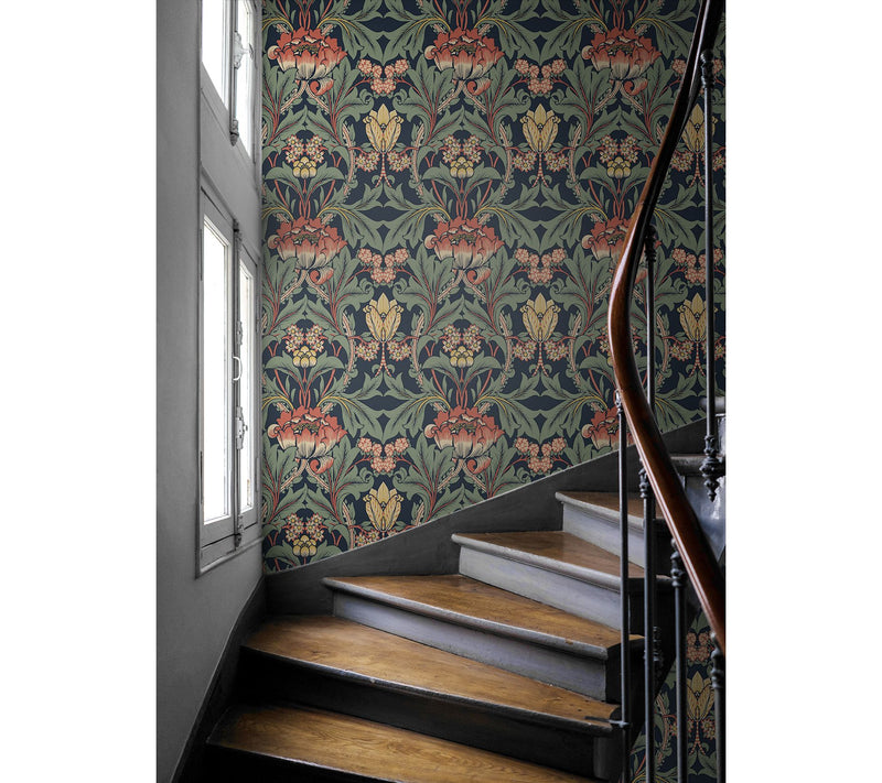 NextWall Primrose Floral Vintage Peel and StickWallpaper — View 8