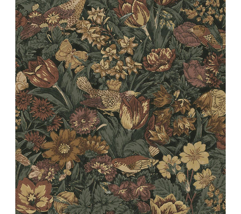 NextWall Bird Floral Vintage Peel and Stick Wallpaper — View 5