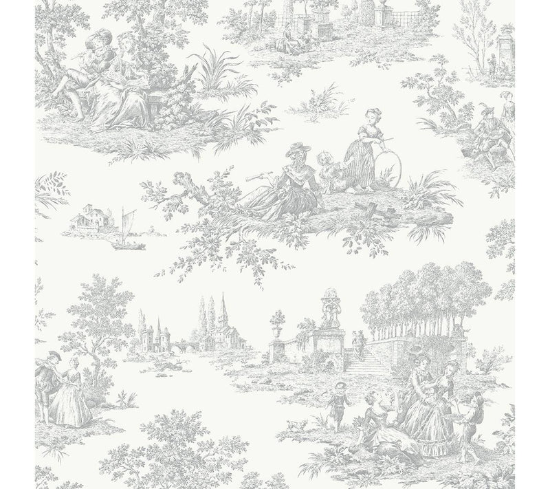 NextWall Chateau Toile Peel and Stick Wallpaper — View 11