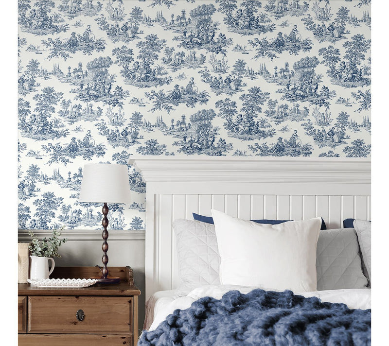 NextWall Chateau Toile Peel and Stick Wallpaper — View 16