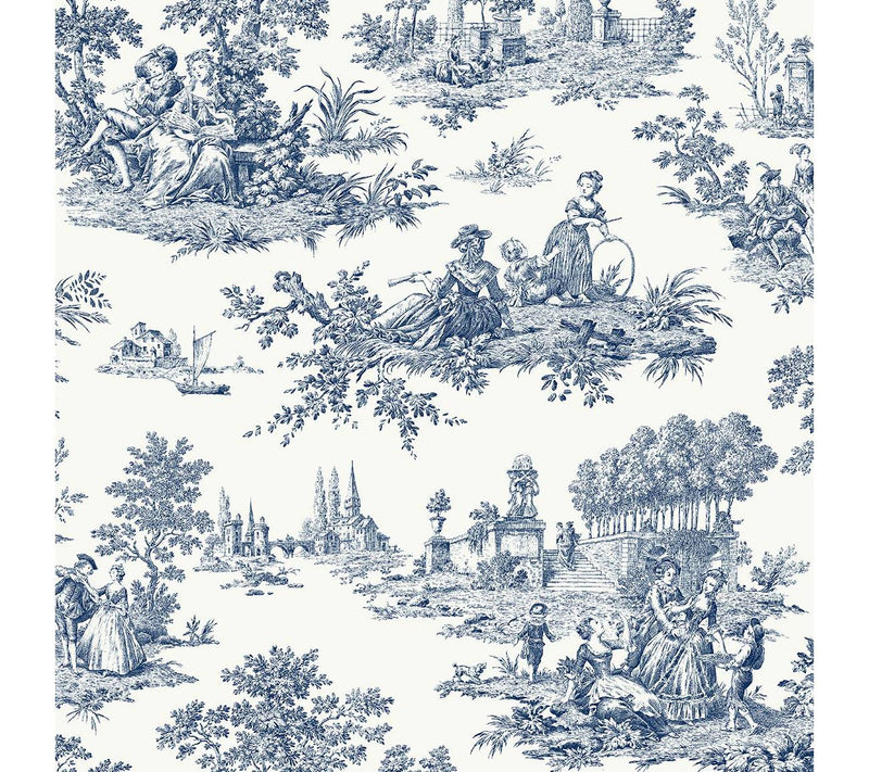 NextWall Chateau Toile Peel and Stick Wallpaper — View 9
