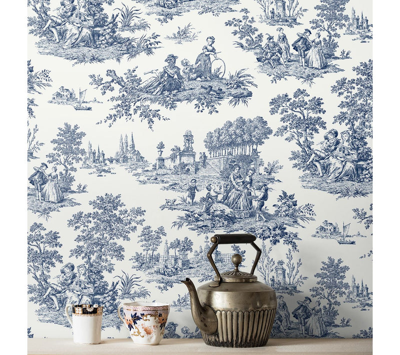 NextWall Chateau Toile Peel and Stick Wallpaper — View 18