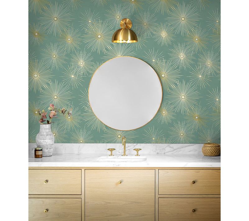 NextWall Starburst Geo Mid Century Peel and Stick Wallpaper — View 13