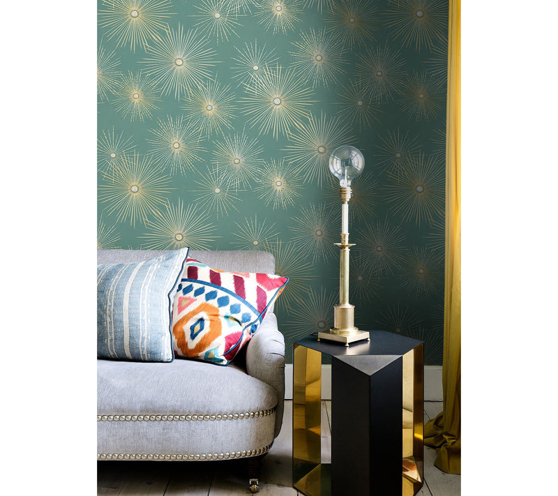 NextWall Starburst Geo Mid Century Peel and Stick Wallpaper — View 12