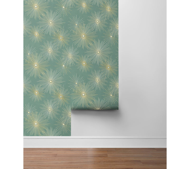 NextWall Starburst Geo Mid Century Peel and Stick Wallpaper — View 11