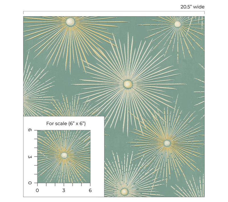 NextWall Starburst Geo Mid Century Peel and Stick Wallpaper — View 10