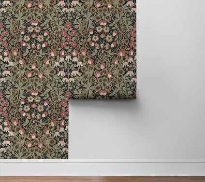 NextWall Tulip Garden Vintage Peel and Stick Wallpaper