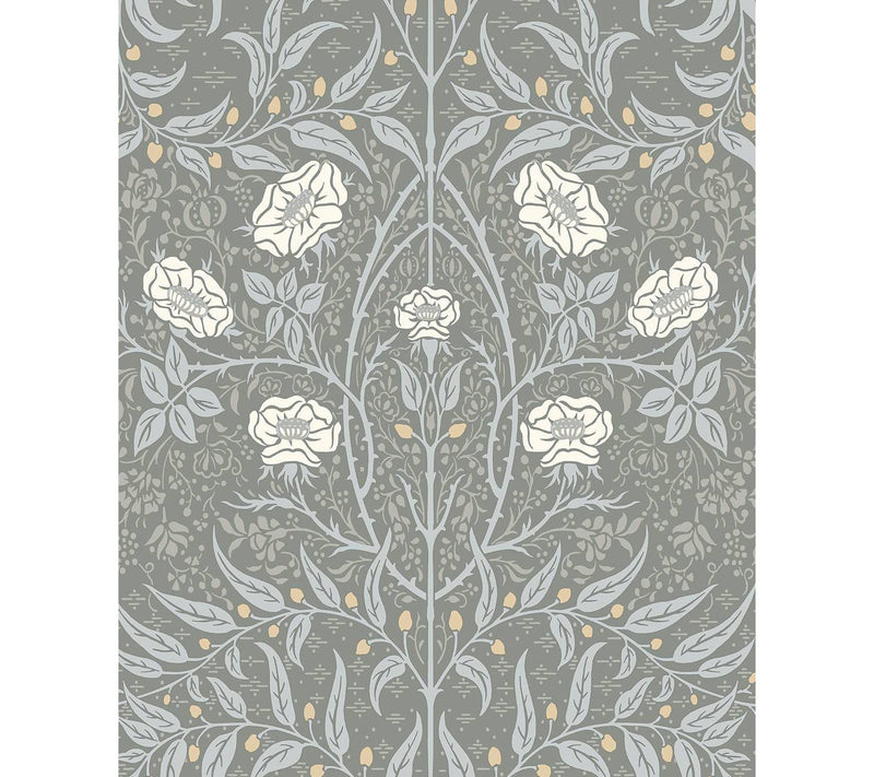 NextWall Stenciled Floral Vintage Peel and Stick Wallpaper — View 7