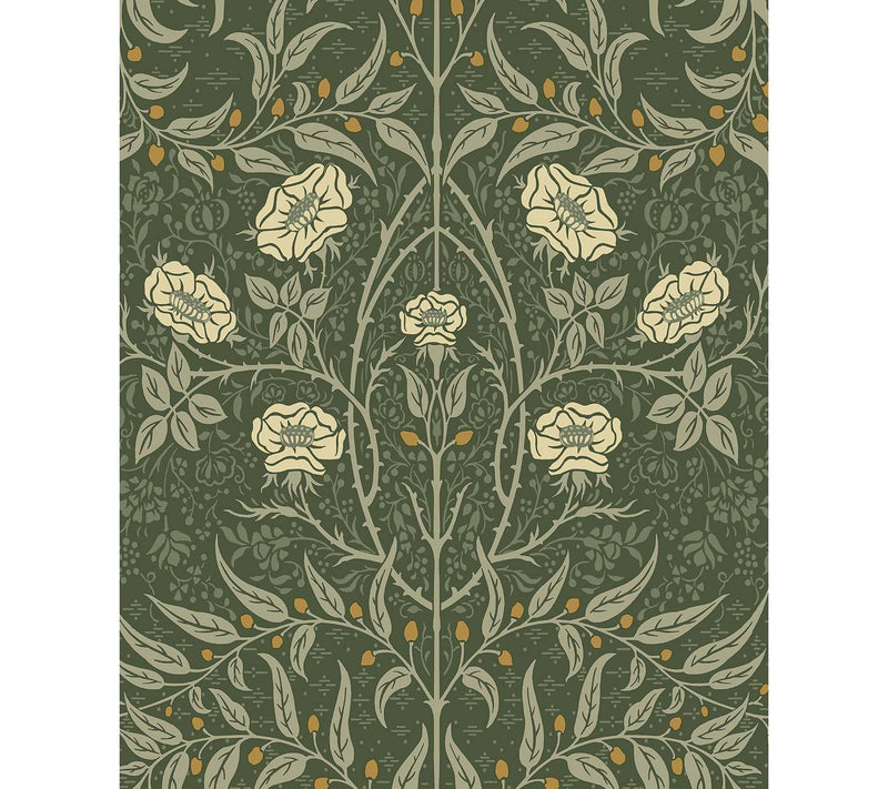 NextWall Stenciled Floral Vintage Peel and Stick Wallpaper — View 5