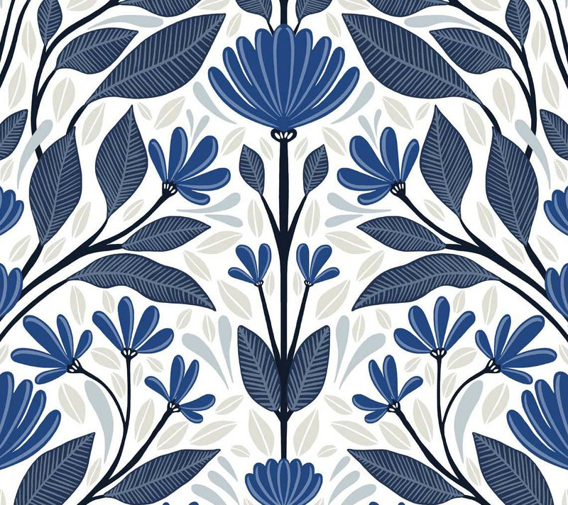 NextWall Folk Floral Peel and Stick Wallpaper — View 8