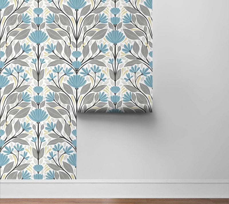 NextWall Folk Floral Peel and Stick Wallpaper — View 5