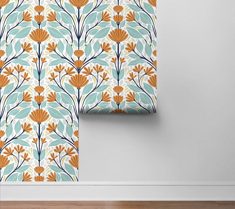 NextWall Folk Floral Peel and Stick Wallpaper — View 7
