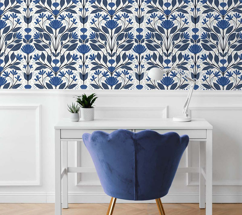 NextWall Folk Floral Peel and Stick Wallpaper — View 11