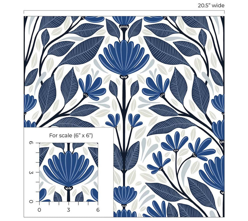 NextWall Folk Floral Peel and Stick Wallpaper — View 12