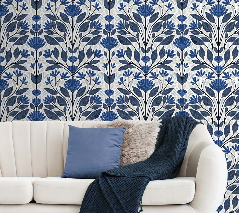 NextWall Folk Floral Peel and Stick Wallpaper — View 10