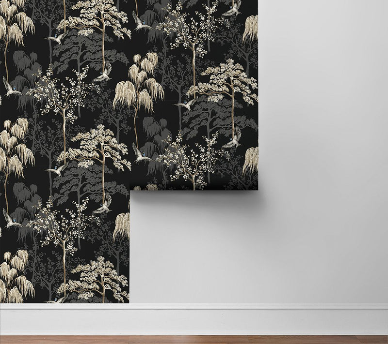 NextWall Bird Garden Peel and Stick Wallpaper — Main view