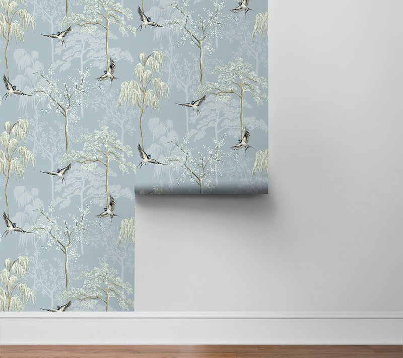 NextWall Bird Garden Peel and Stick Wallpaper — View 5