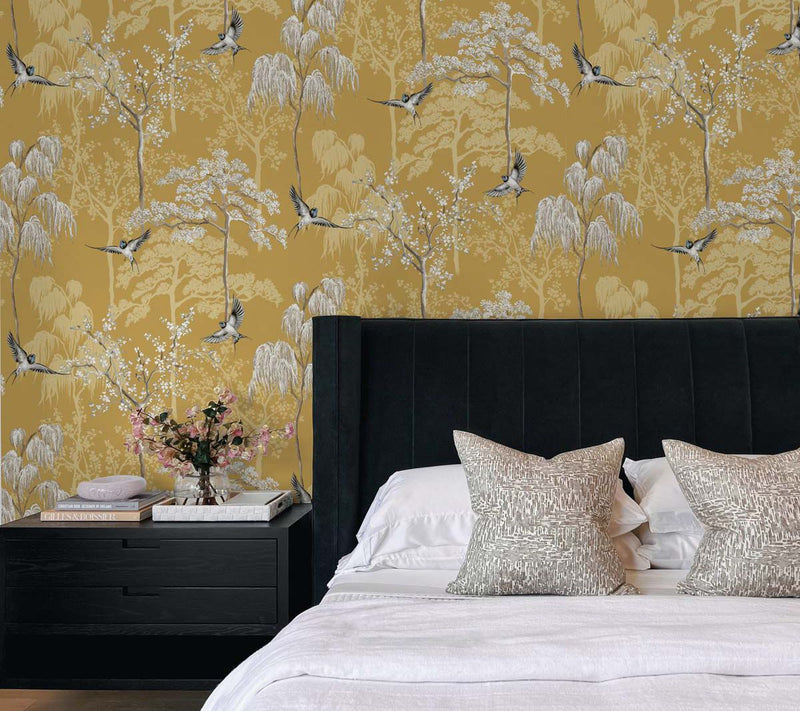 NextWall Bird Garden Peel and Stick Wallpaper — View 10