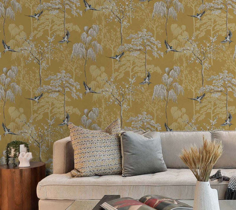 NextWall Bird Garden Peel and Stick Wallpaper — View 9