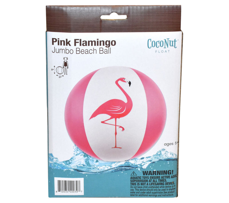 CocoNut Outdoor 27" 3pk Jumbo Pink Flamingo Jumbo Beach Balls — View 4