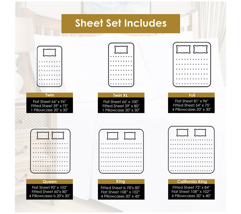 Superior 1500TC Cotton Blend Deep Pocket 6-PC Sheet Set, Quee — View 17