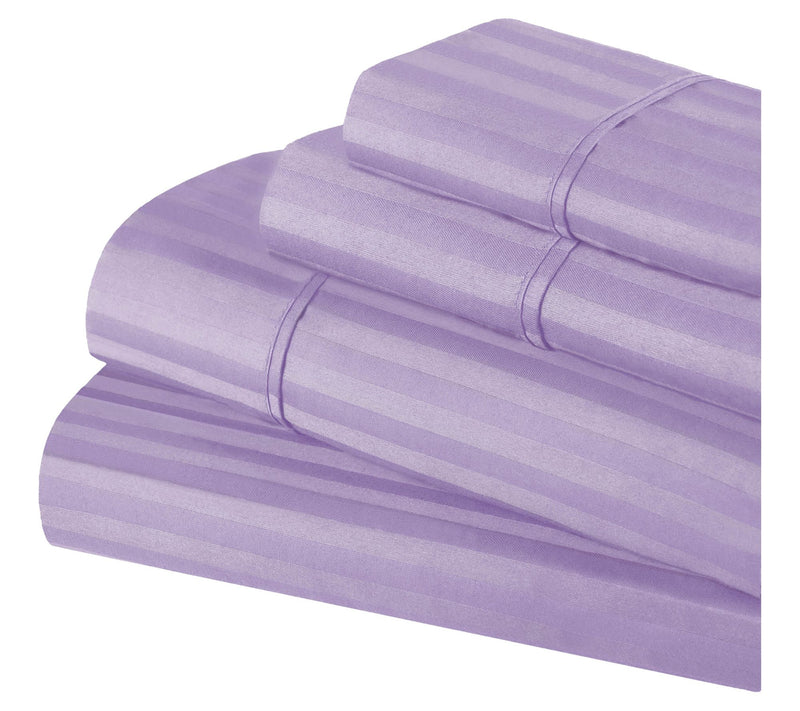 Superior 300TC Egyptian Cotton Striped Sheet Se , Split King — View 13