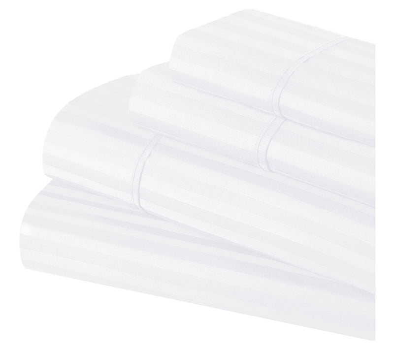 Superior 300TC Egyptian Cotton Striped Sheet Se , Split King — View 19