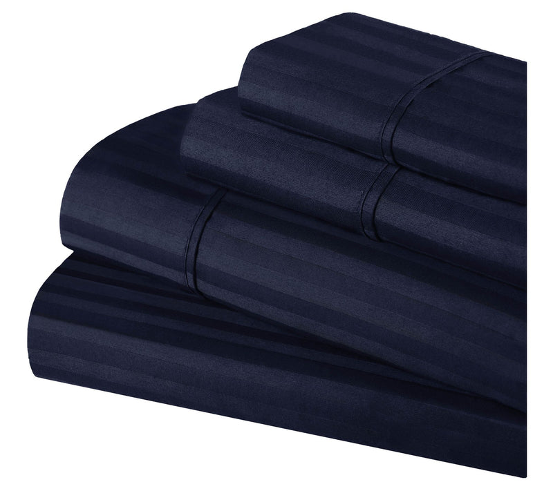 Superior 300TC Egyptian Cotton Striped Sheet Se , Split King — View 17