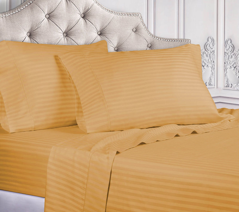 Superior 300TC Egyptian Cotton Striped Sheets, Olympic Queen — View 5