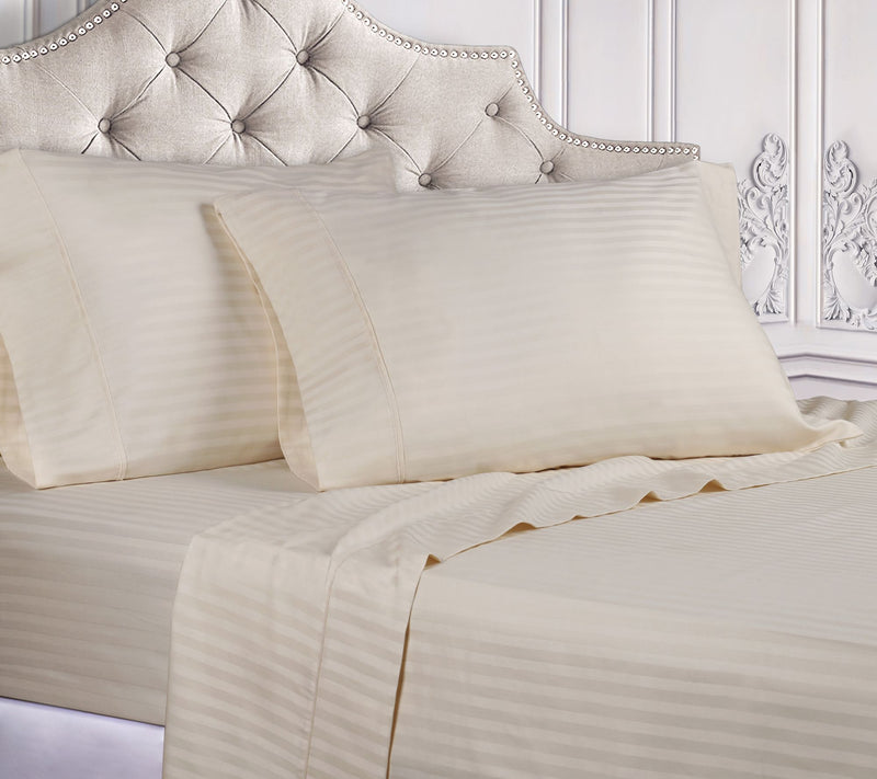 Superior 300TC Egyptian Cotton Striped Sheets, Olympic Queen — View 11