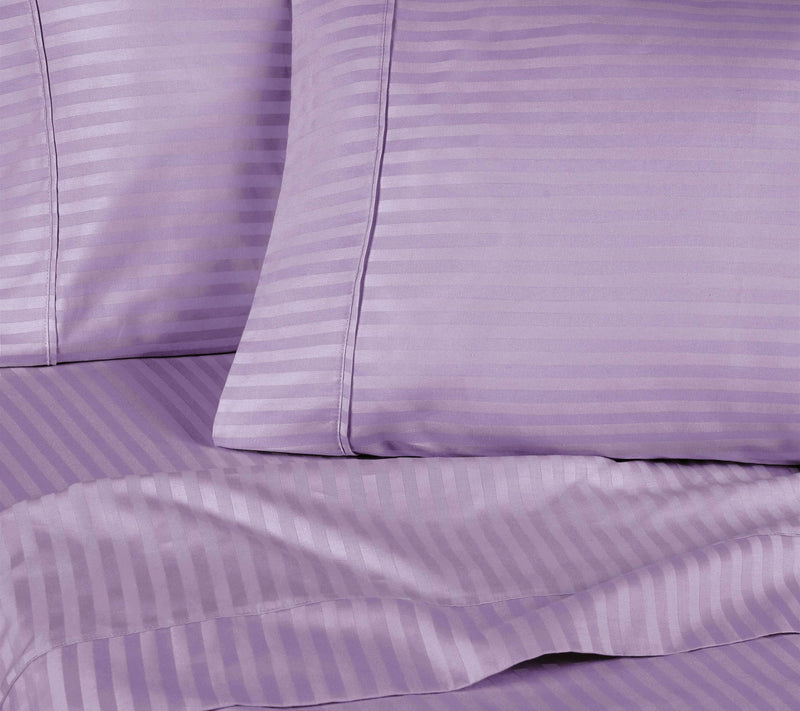 Superior 300TC Egyptian Cotton Striped Sheets, Olympic Queen — View 23