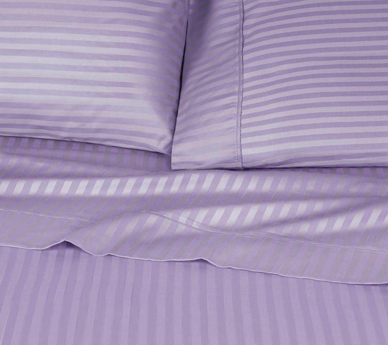 Superior 300TC Egyptian Cotton Striped Sheets, Olympic Queen — View 22