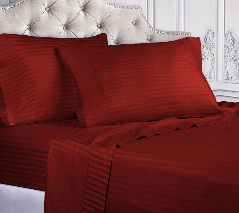 Superior 400TC Egyptian Cotton Stripe Sheet Set , Twin — View 3
