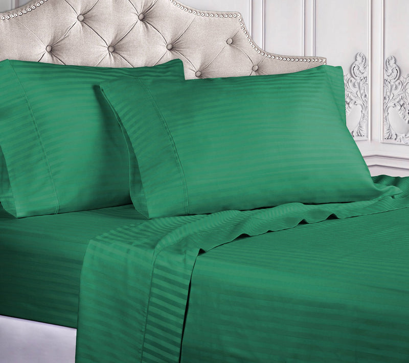 Superior 400TC Egyptian Cotton Stripe Sheet Set , Twin — View 9
