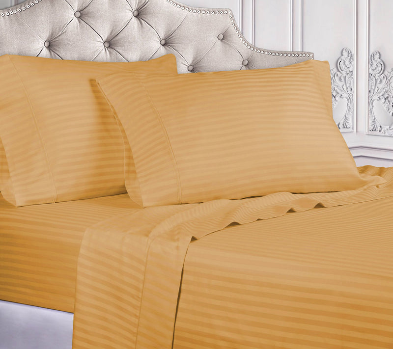 Superior 400TC Egyptian Cotton Stripe Sheet Set , Twin — View 5