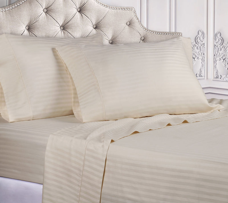 Superior 400TC Egyptian Cotton Stripe Sheet Set , Twin — View 11
