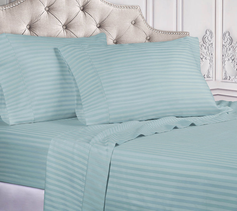 Superior 400TC Egyptian Cotton Stripe Sheet Set , Twin — View 13