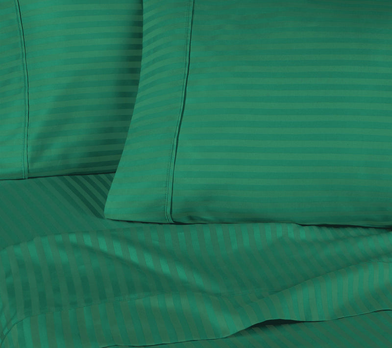 Superior 400TC Egyptian Cotton Stripe Sheet Set , Twin — View 24