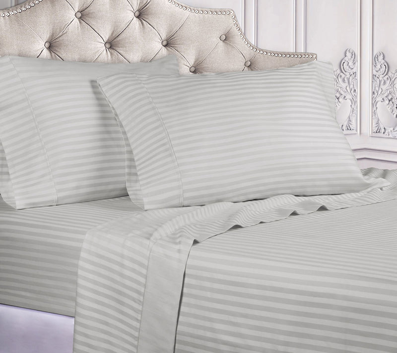 Superior 400TC Egyptian Cotton Stripe Sheet Set , Twin — View 17