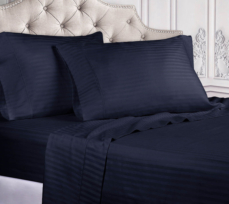 Superior 400TC Egyptian Cotton Stripe Sheet Set , Twin — View 15