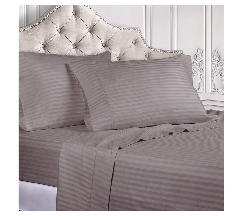 Superior Egyptian Cotton Stripe Deep Pocket Shets, Split King — View 7