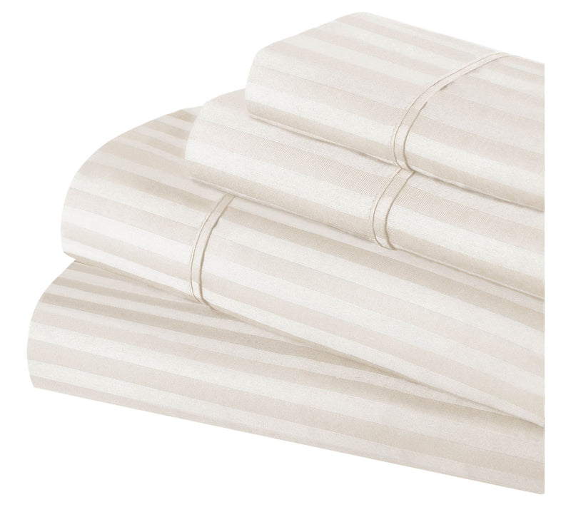 Superior Egyptian Cotton Stripe Deep Pocket Shet Set, Queen — View 11