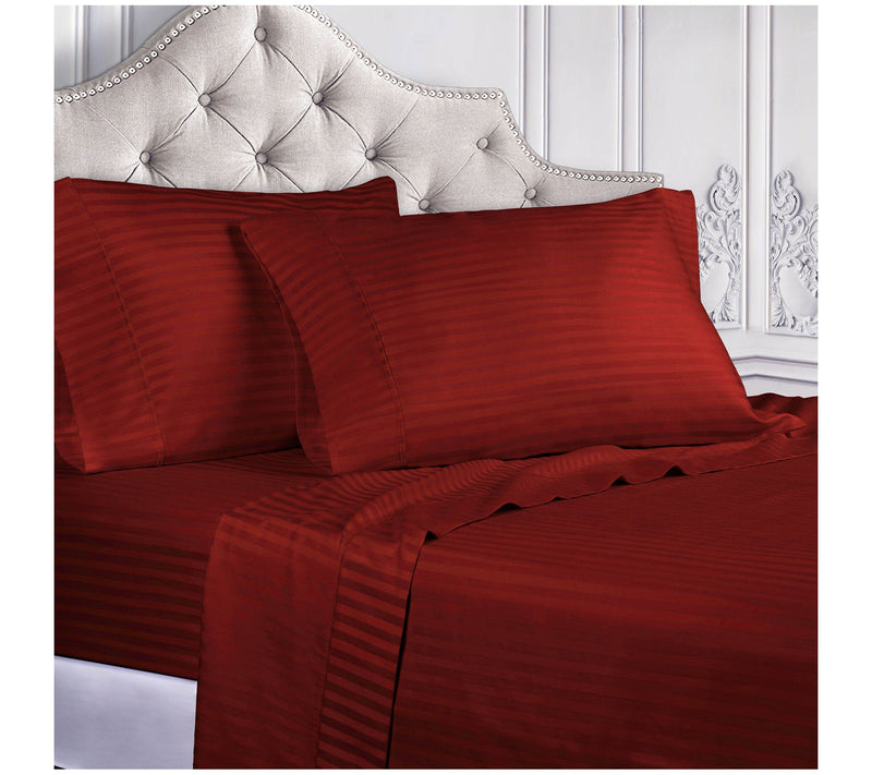 Superior 400-TC Egyptian Cotton Striped Sheet Set, Cal.King — View 16